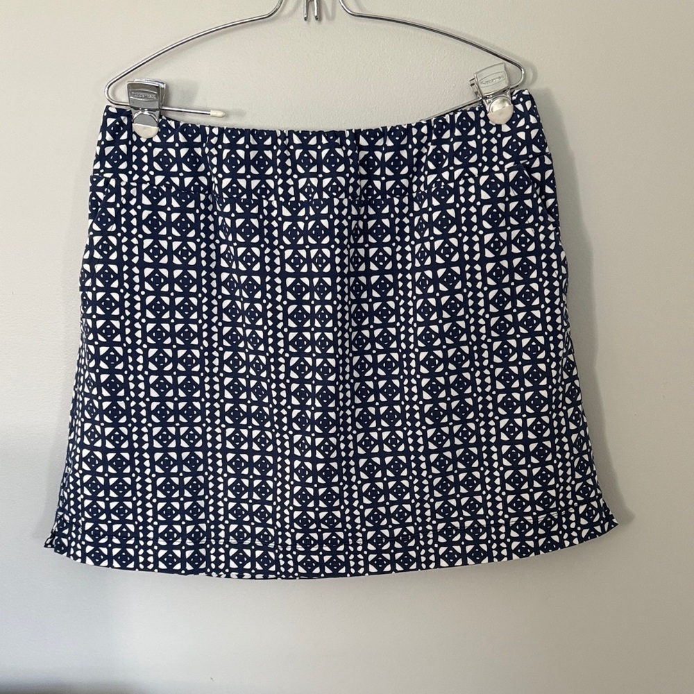 Katherine Way Blue and White Patterned Skort